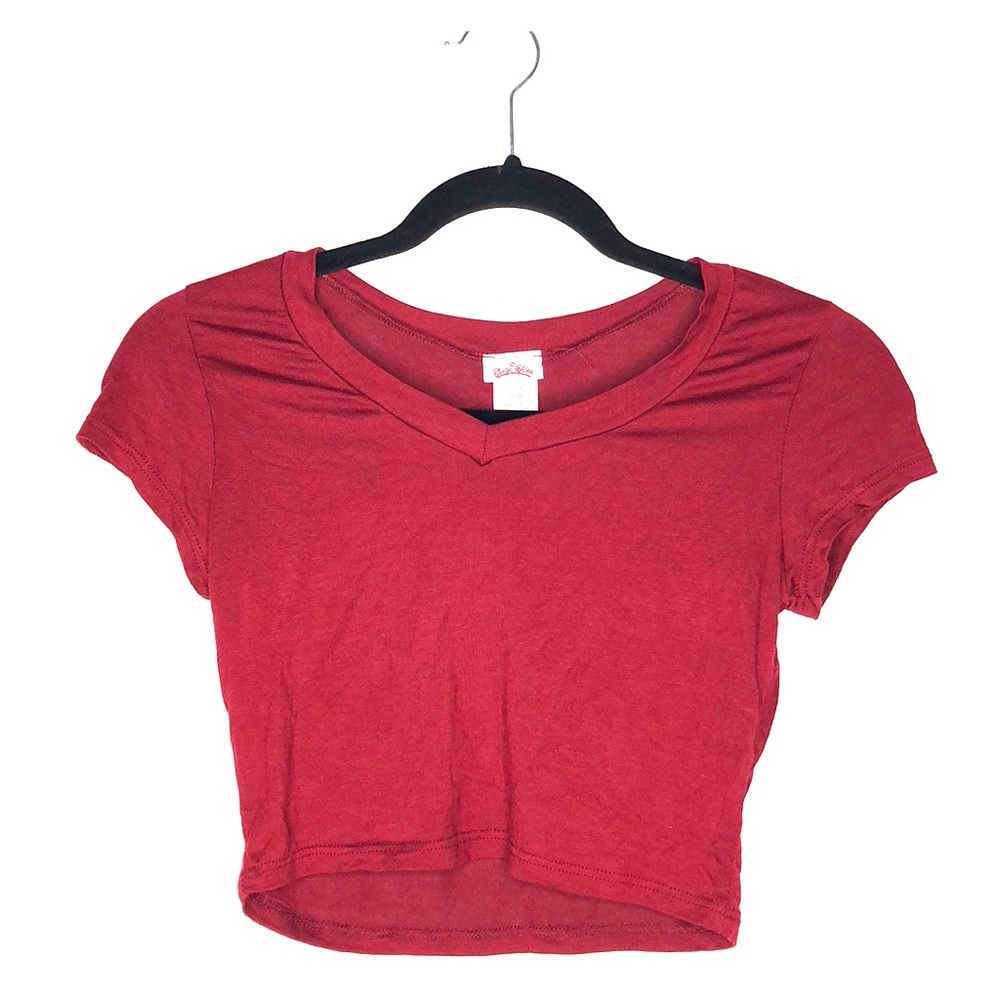 Burgundy Crop Top
